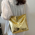 Trendy Women'S Shoulder Bag Featuring a Chain Strap And a Shiny Surface.
