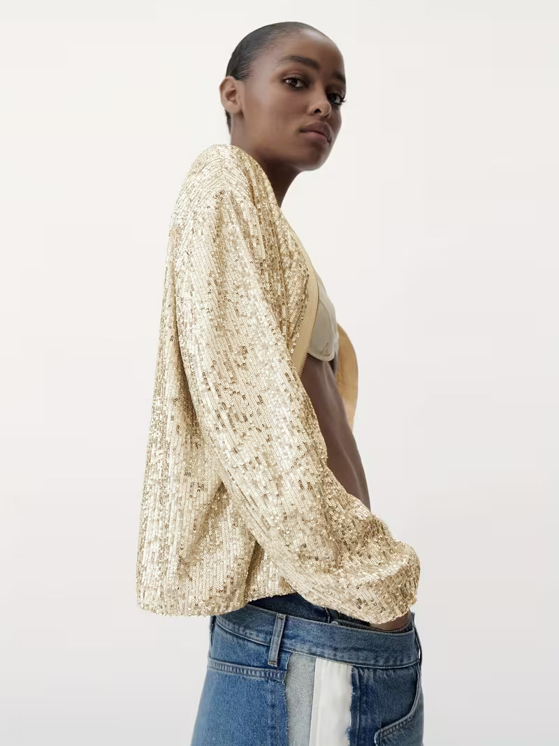 Women's Fashion Solid Color Jacket - Long Sleeve, Zipper, Machine Washable, Perfect for Office or Casual Wear, All-Season Apparel | Stylish Blazer Durable Mixed Jacket