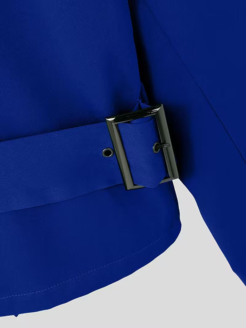 INCERUN Men’s Retro Blazer | Long Sleeves, Notched Lapel Collar, Non-Stretch Fabric, Solid Color, Regular Fit | Ideal for Spring/Autumn